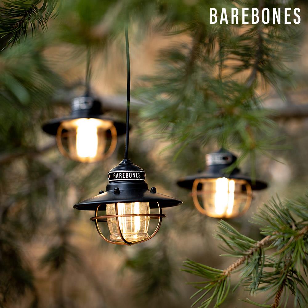 【三入一組】Barebones 串連垂吊營燈 Edison String Lights LIV-265 / 霧黑