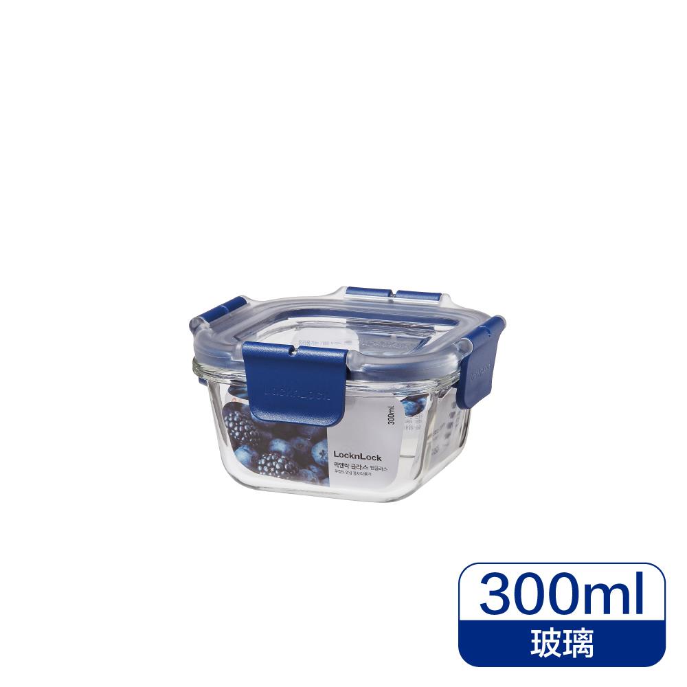 樂扣樂扣頂級透明耐熱玻璃保鮮盒/300ML/正方形(LBG205)