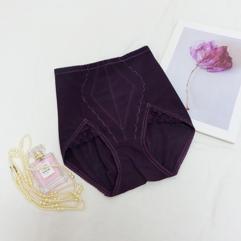 束褲 台灣製(M-XXL) 竹炭機能高腰收腹提臀塑褲-紫色