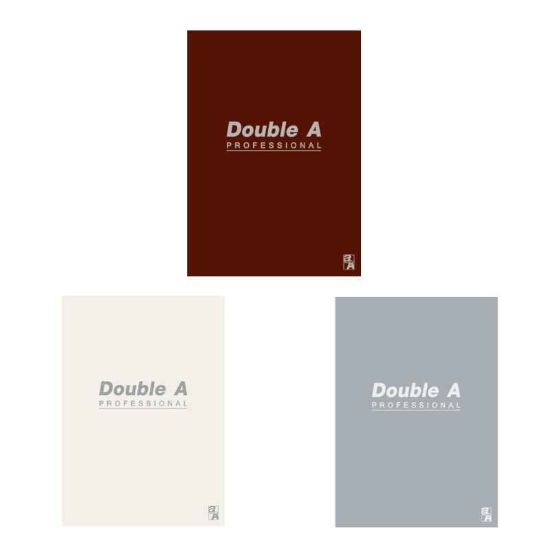 Double A膠裝筆記本40頁 辦公室系列-咖啡/米/灰