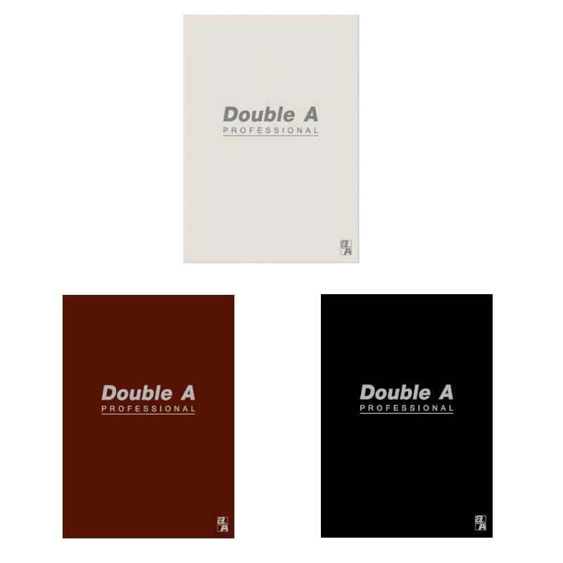 Double A膠裝筆記本40頁 辦公室系列 咖啡/米/黑