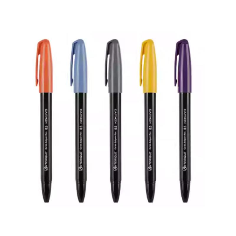 KOKUYO ANTERIQUE聯名中性筆0.5mm黑墨-黑黃/黑藍/黑橙/黑紫/黑灰