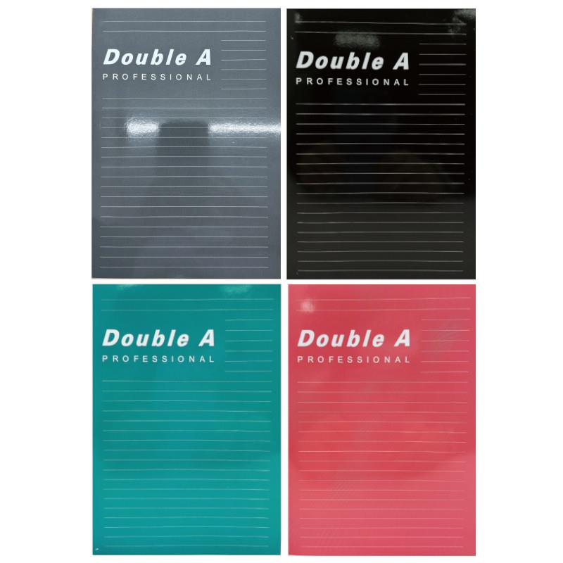 DOUBLE A 小清新系列 膠裝橫線筆記本 A5-藍/粉/灰/黑