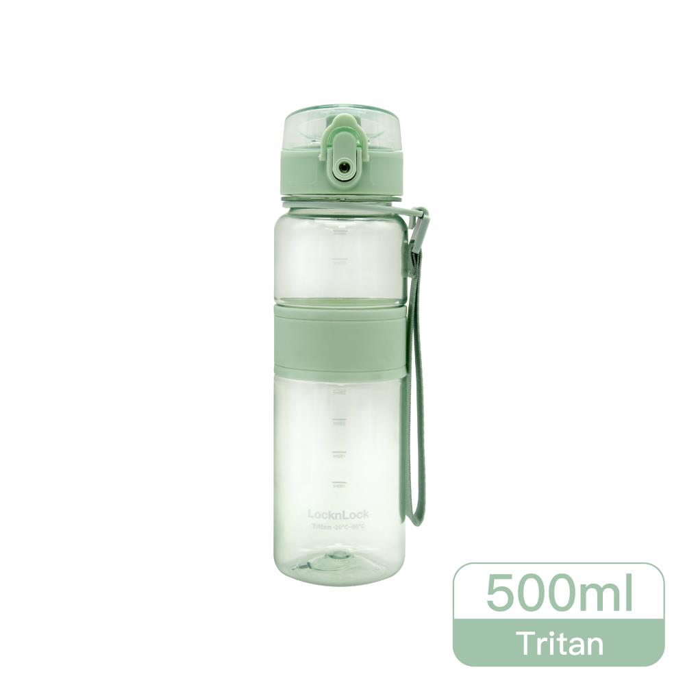 樂扣樂扣Tritan優質彈蓋提帶水壺500ml/淡莫綠(ABF531LMIT)