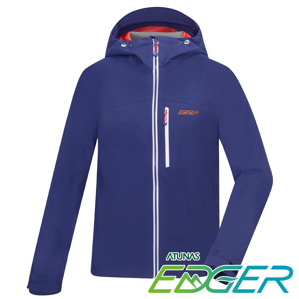 【EDGER】男款3L彈性防水外套/機能外套(A1GAFF01M寶藍/專業登山/專業衝鋒衣/防風雨)