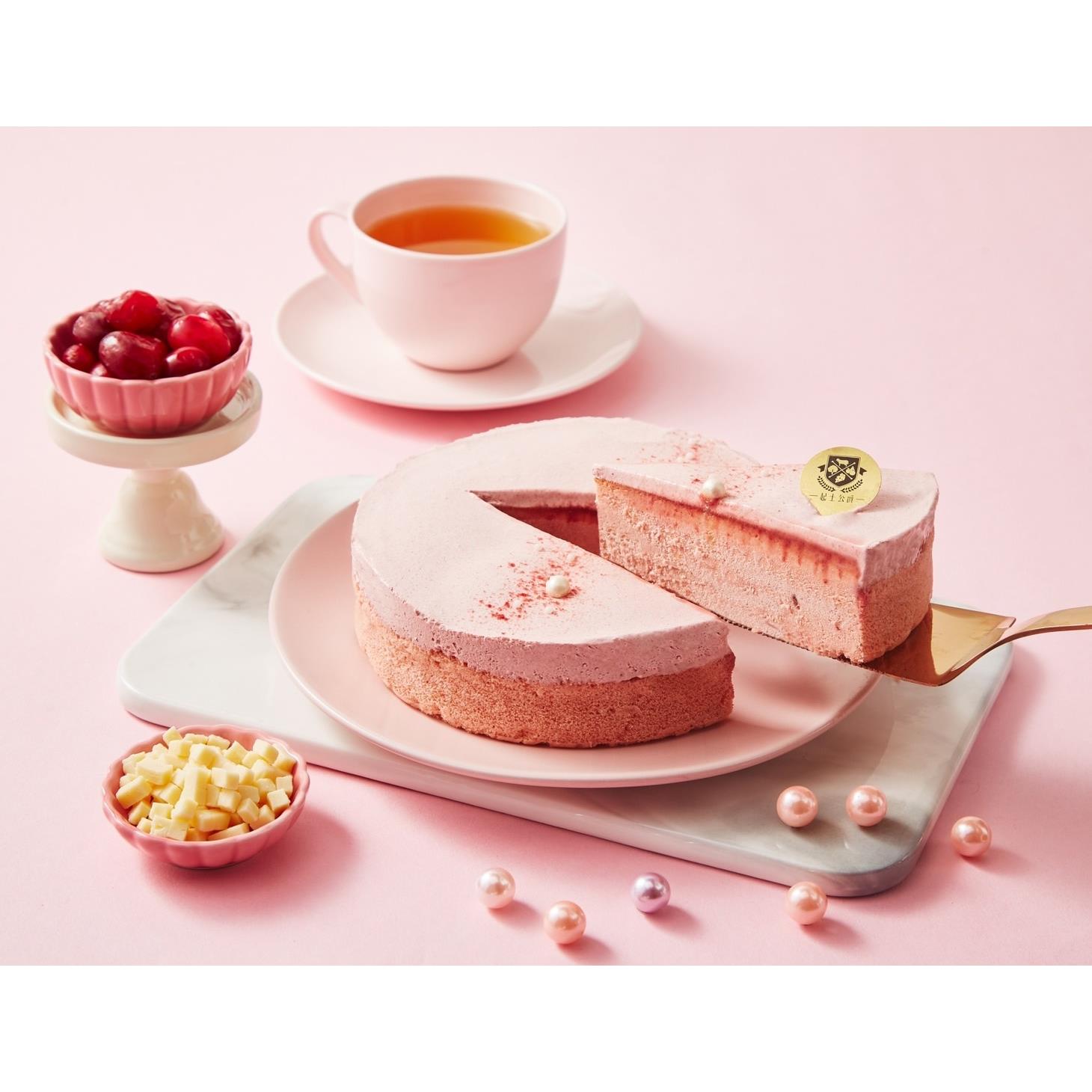 【起士公爵】花漾胭脂莓果輕乳酪蛋糕6吋(女王節DM商品)