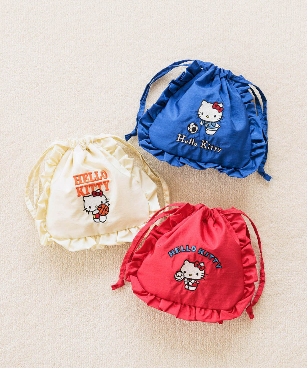 LOWRYS FARM【官網/台中LLP限定】聯名HELLO KITTY荷葉邊束口小包
