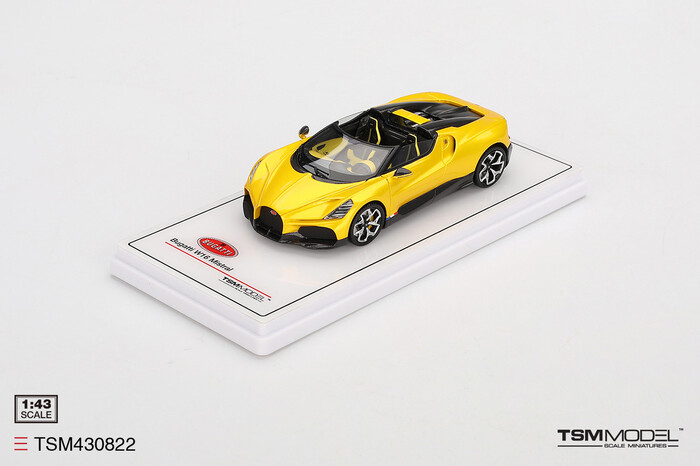 TSM MODEL 1/43 布加提Bugatti W16 Mistral Yellow TSM430822 TSM MODEL 1/43 布加提Bugatti W16 Mistral Yellow TSM430822