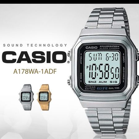 CASIO 卡西歐A178WA-1A 極簡方形質感電子錶A178WA-1ADF 熱賣中! - 小偉日系