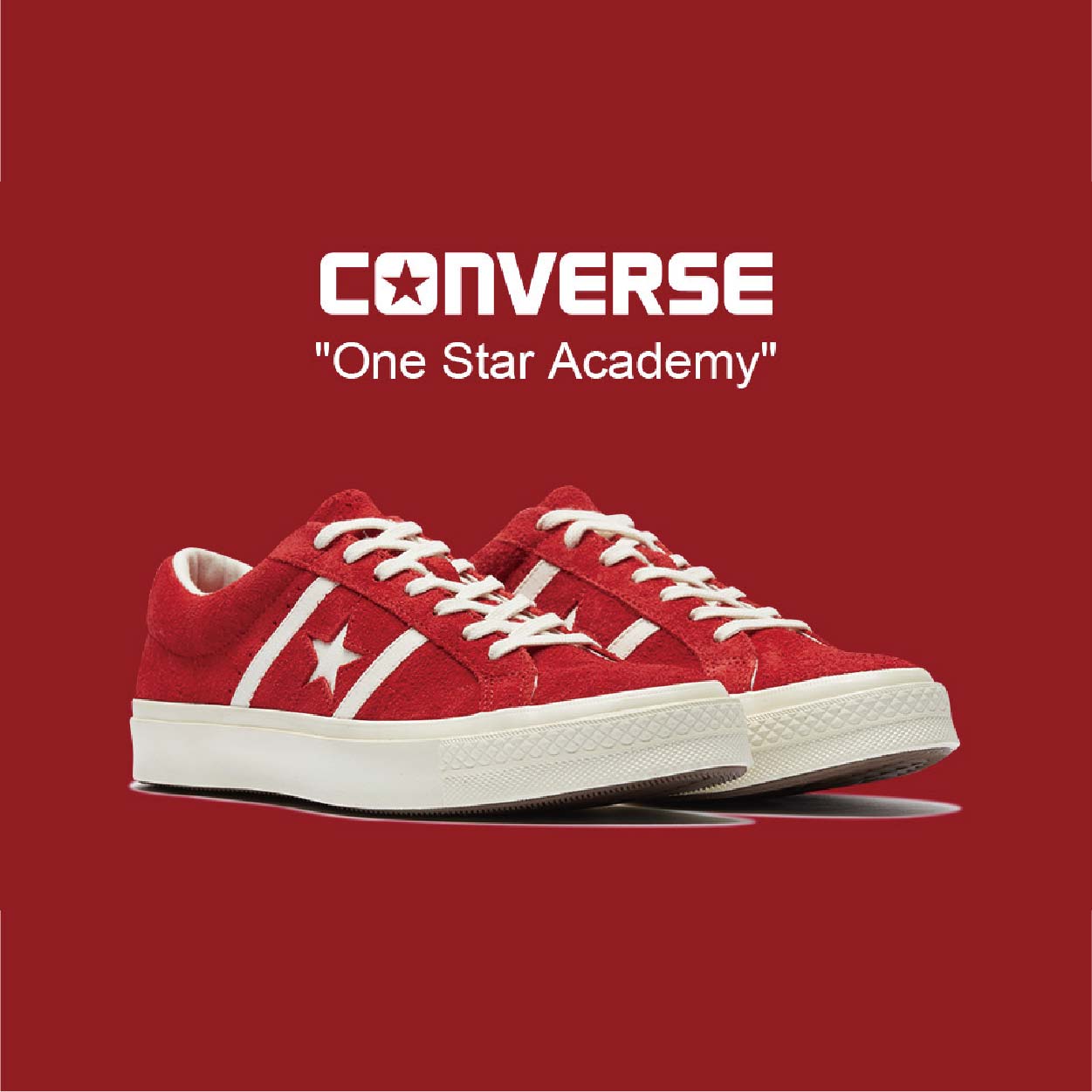 CONVERSE 帆布鞋低筒麂皮一星紅19 S/S 163270C One Star Academy - NMR 線上商店