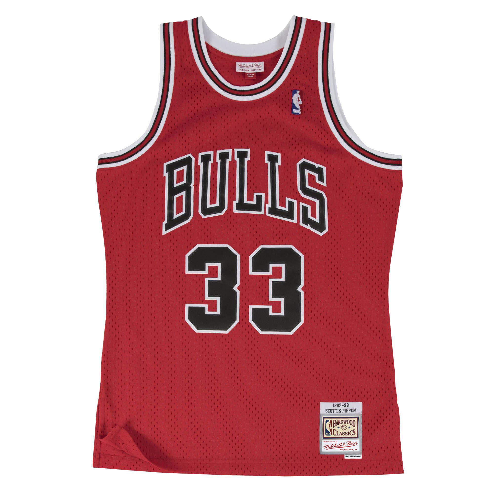 NBA 球迷版球衣Scottie Pippen 97-98 Road 公牛紅