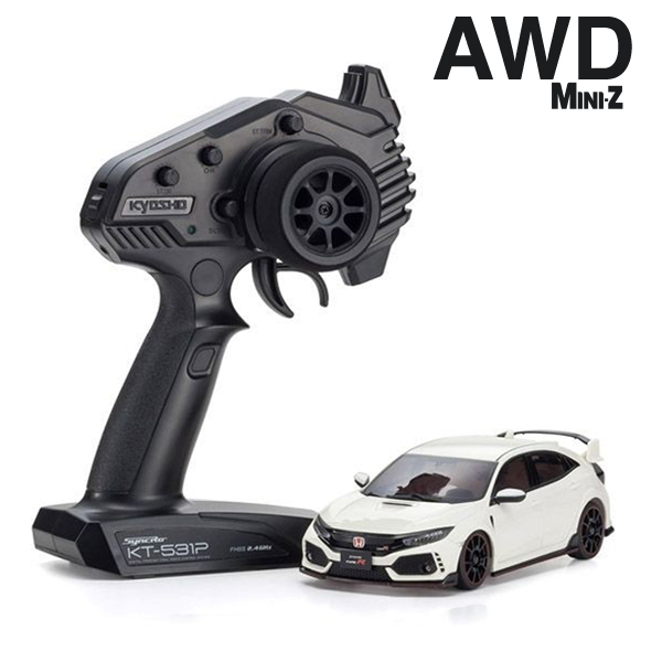 Sjhobby w Mini Z Awd Honda Civic Type R White Readyset Sjhobby