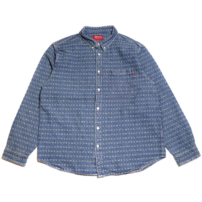 supreme jacquard denim shirt