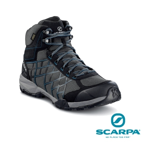 義大利【SCARPA】HYDROGEN HIKE 男款中筒GTX 健行鞋、登山鞋(深灰-湖水