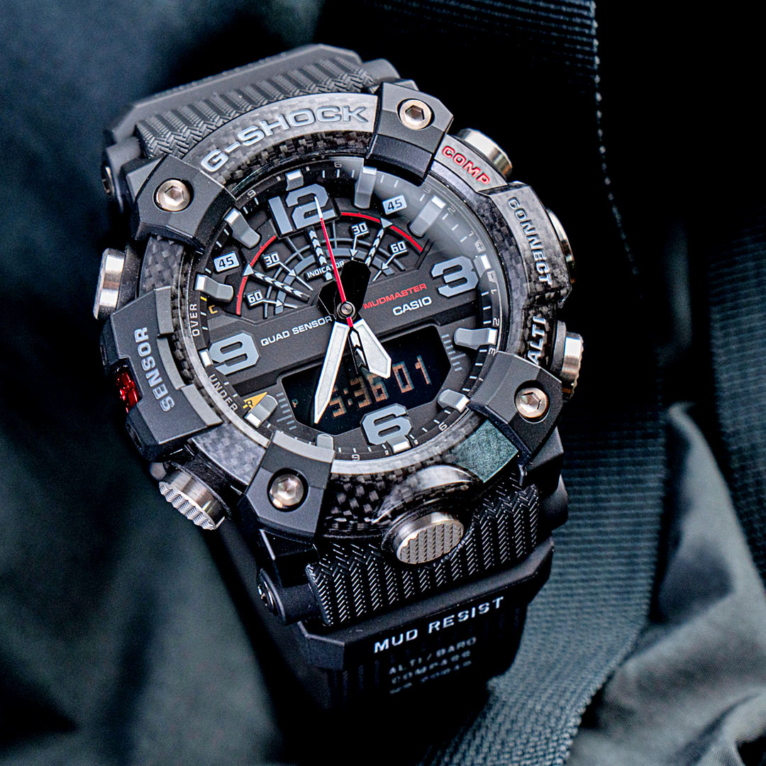 G-SHOCK MUDMASTER 泥人錶GG-B100-1A 挑戰陸地碳纖維多功能藍牙