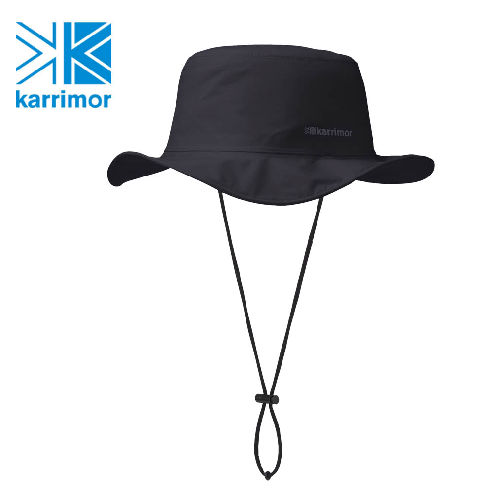 Miniature stationery hemisphere 日系[ Karrimor ] pocketable rain hat 防水圓盤帽黑101072 - 登山友商店