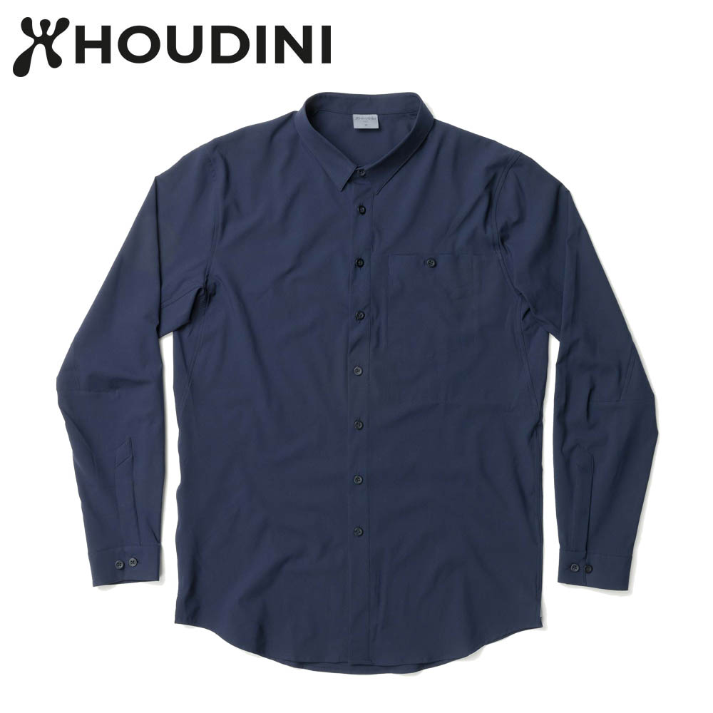 瑞典【Houdini】M's Longsleeve Shirt 男款長袖排汗上衣藍色幻想| 熱銷