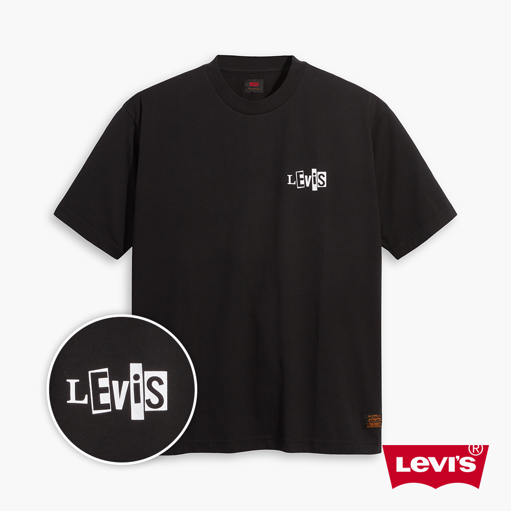 Levis 滑板系列男款寬鬆版重磅短袖T恤/ 街頭拼貼風Logo / 210GSM厚棉