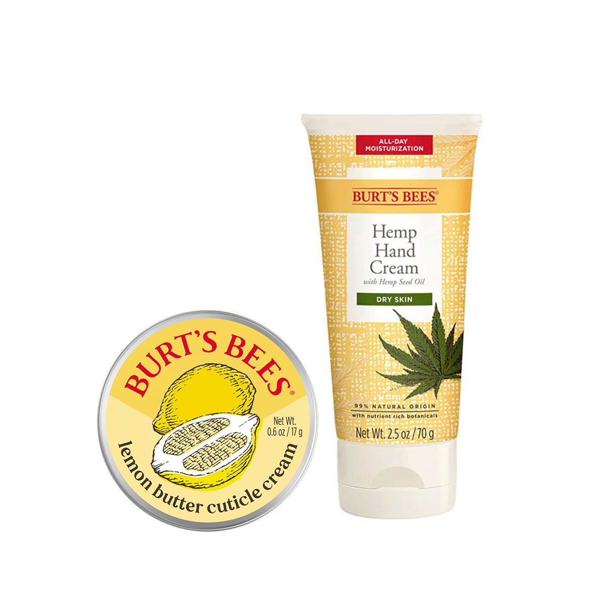 78折｜Burt’s Bees 檸檬油指甲修護霜17g+大麻籽油保濕護手霜70g【加贈禮物包裝盒 *贈完為止】 NT$799