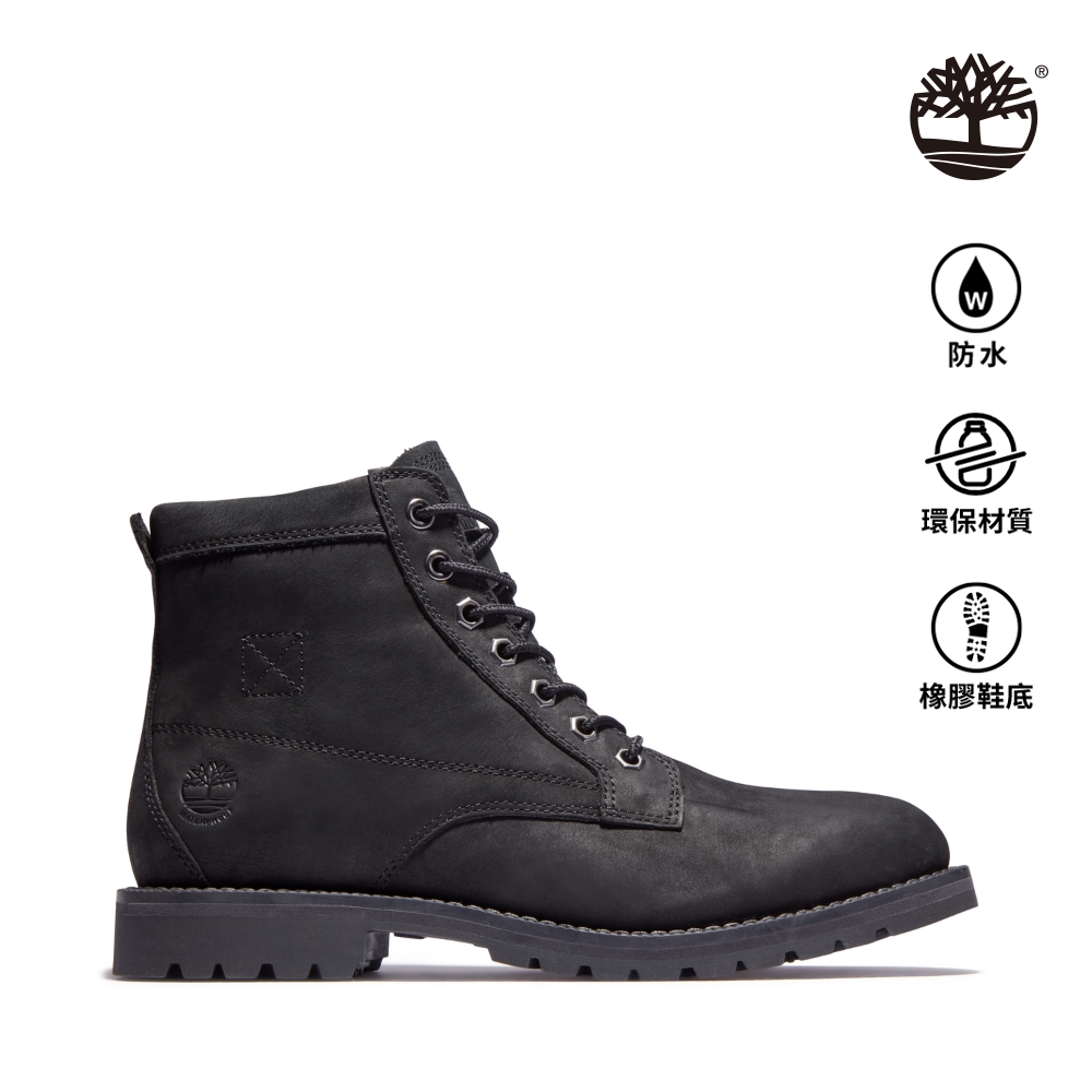 Timberland 男款黑色Redwood Falls皮革中筒防水靴|A44P1015 特價NT$2,990