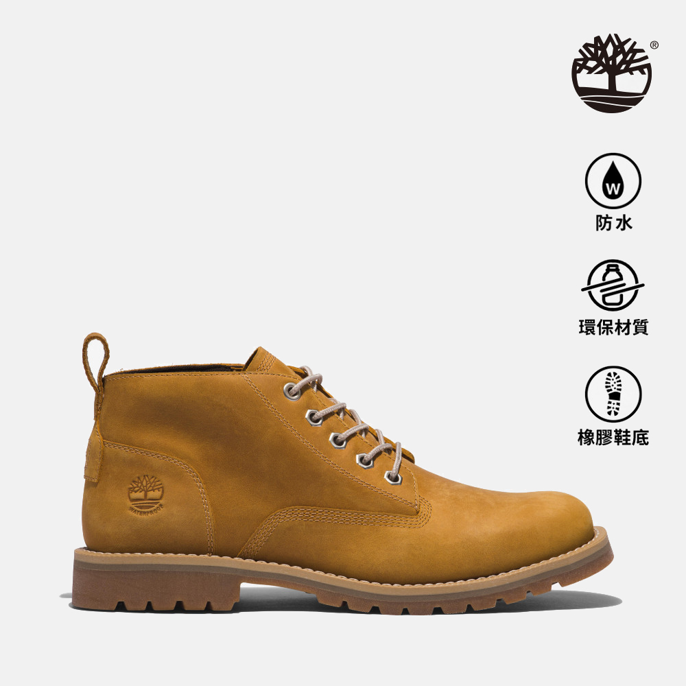 Timberland 男款小麥色防水中筒靴