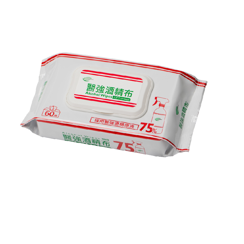 《醫強》醫強75%酒精布(蓋裝加厚) 60片x 12包/箱購 特價NT$990