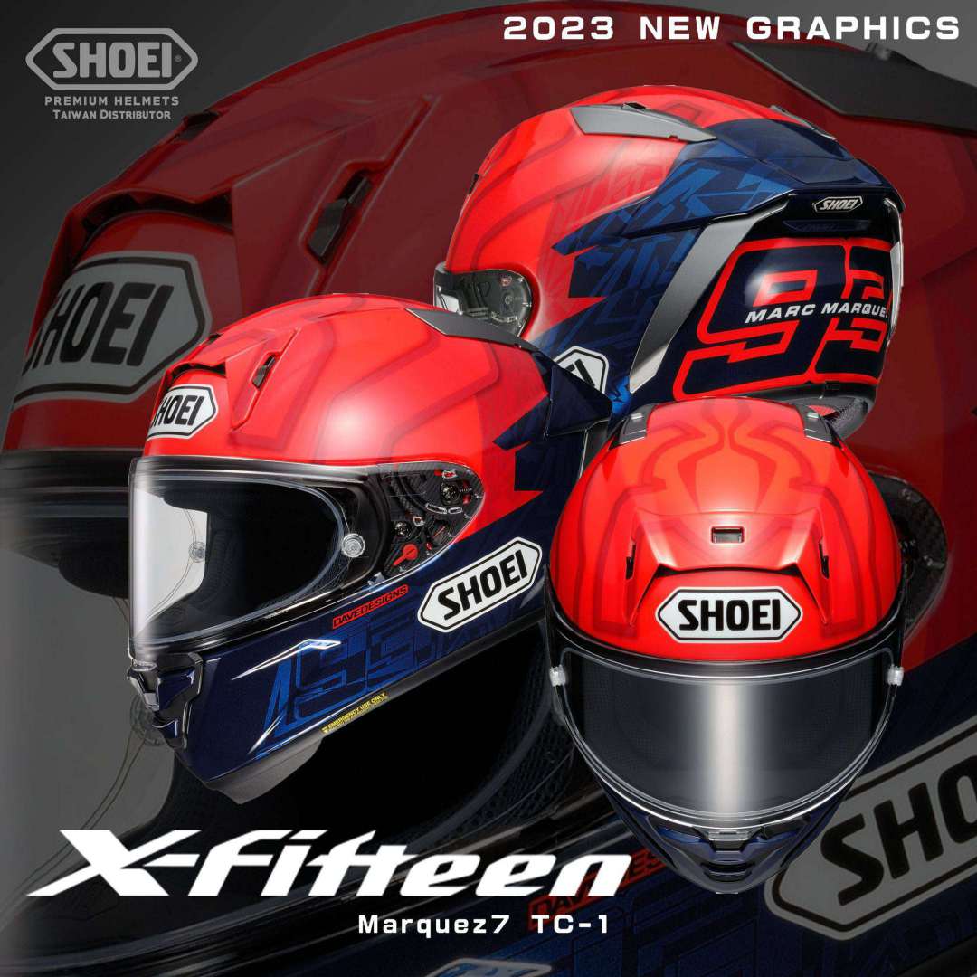 Shoei X15 X-Fifteen Marquez 7 TC-1 MM93 Motorcycle Helmet with