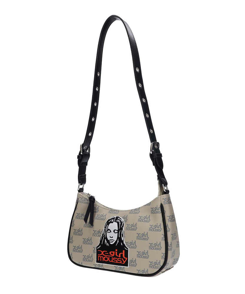 X girl MOUSSY Monogram Hobo Bag Beige XLARGE x girl