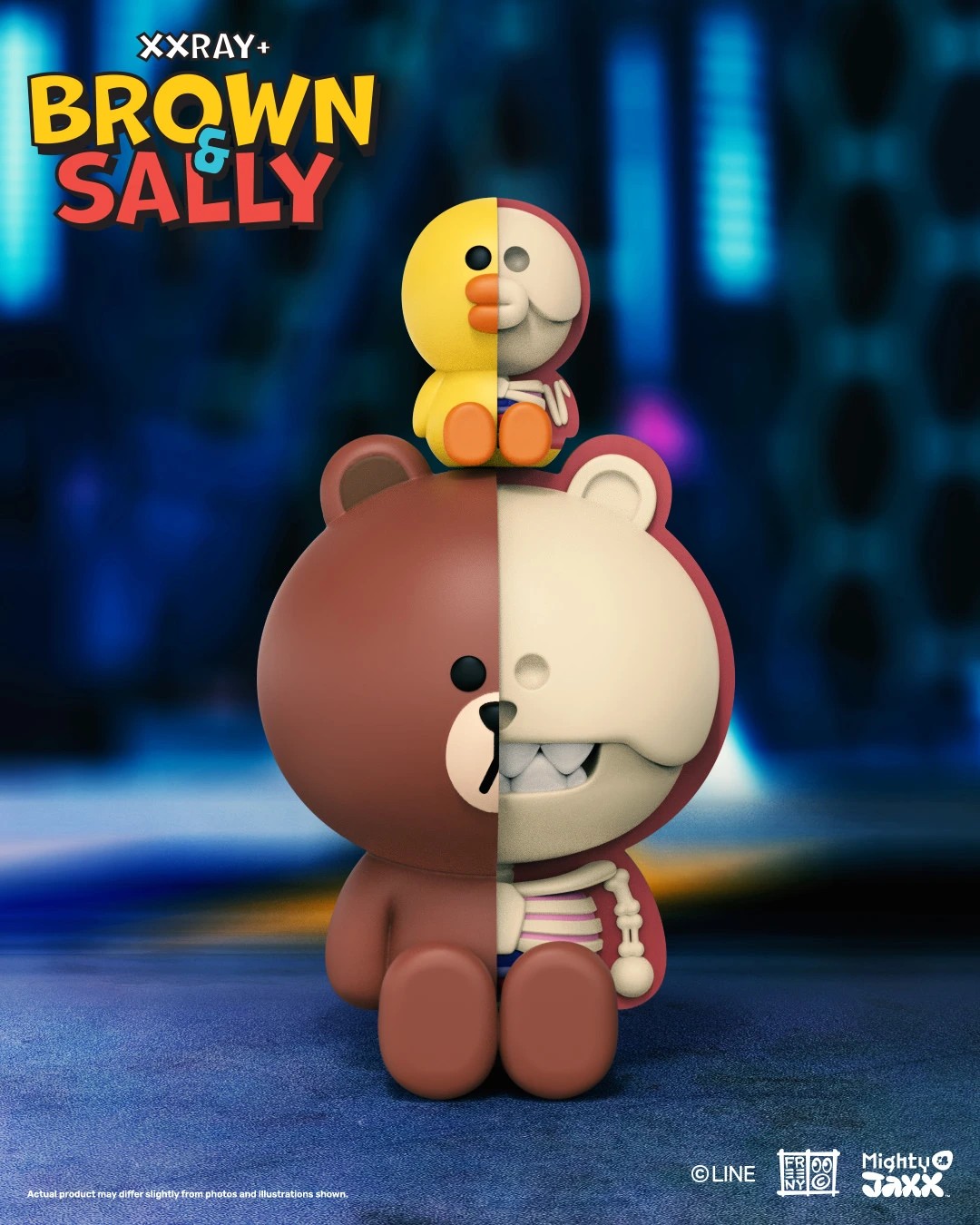 Mighty Jaxx XXRAY PLUS LINE FRIENDS 半剖熊大＆莎莉Ft.Jason Freeny 