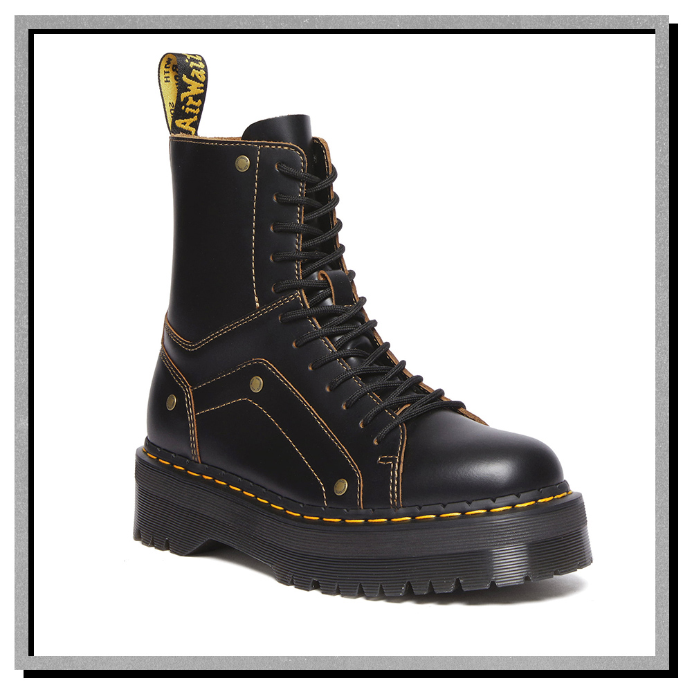 Dr.Martens JADON DECON LTT UK8 27cm　厚底 黒 Dr Martens Jadon Unisex Lace Up Leather Matt Ankle Boots In