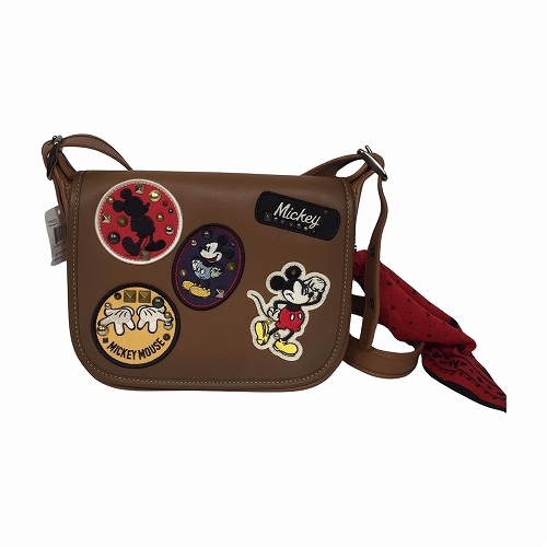 Disney x Coach + Mickey Mouse Patch Patricia Leather Saddle Bag