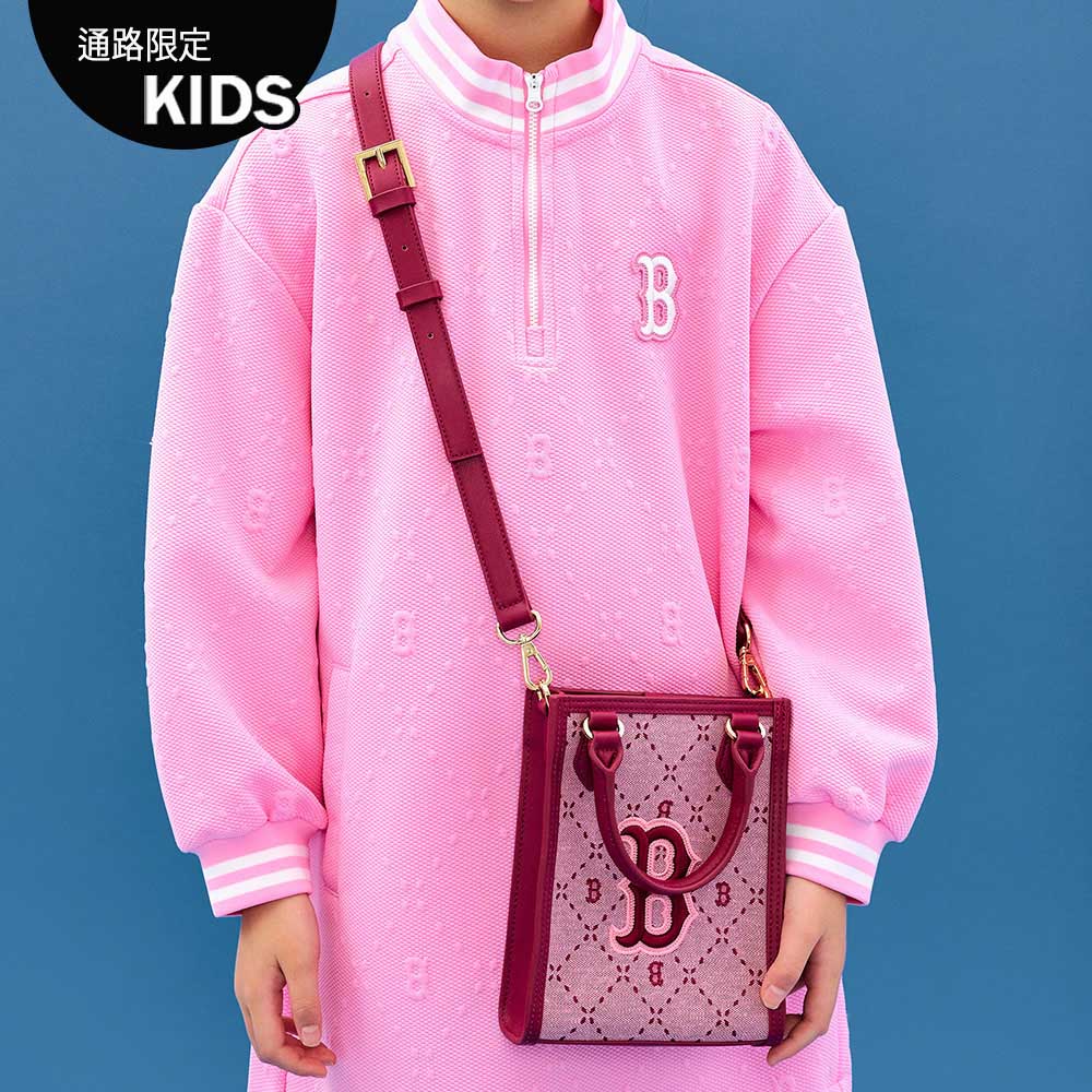 MLB KIDS 迷你托特包斜背包兒童包包Monogram系列波士頓紅襪隊 MLB KIDS 迷你托特包斜背包兒童包包Monogram系列波士頓紅襪隊