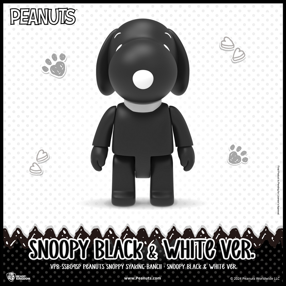 Final Product  Pending for 2024 Peanuts Worldwide LLCSNOOPY BLACK   VPBSSB04SP PEANUTS SNOPPY SYAKING- SNOOPY BLACK &  BEASTKINGDOMwww.Peanuts.com