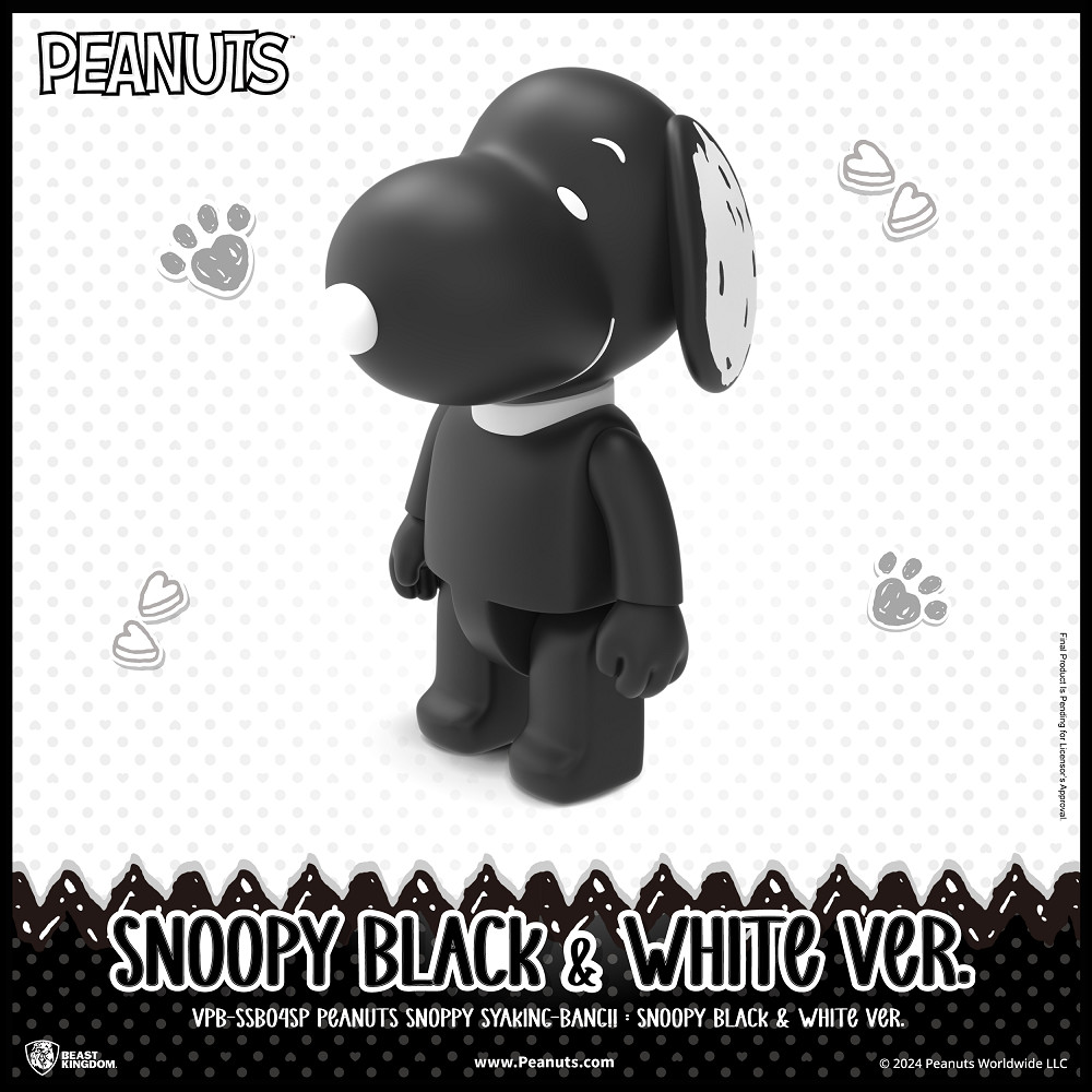 Final Product  Pending for Licensors Approval 2024 Peanuts Worldwide LLCSNOOPY BLACK   VPB-SSB04SP PEANUTS SNOPPY SYAKING- SNOOPY BLACK &  BEASTKINGDOMwww.Peanuts.com