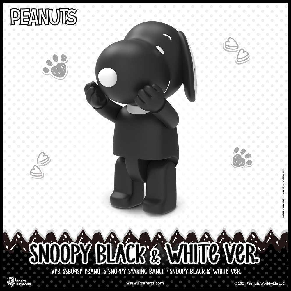 EANUTSP6Final Product  Pending for Licensors Approval 2024 Peanuts Worldwide LLCSNOOPY BLACK   VPB-SSB04SP  SNOPPY SYAKING- SNOOPY BLACK &  BEASTKINGDOMwww.Peanuts.com