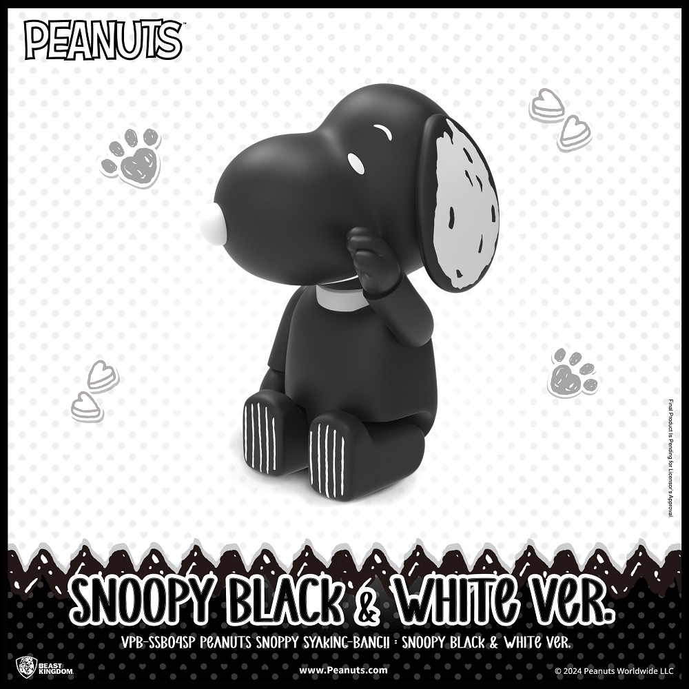 Final Product  Pending for Licensors Approval 2024 Peanuts Worldwide LLCSNOOPY BLACK   VPB-SSB04SP PEANUTS SNOPPY SYAKING- SNOOPY BLACK &  BEASTKINGDOMwww.Peanuts.com