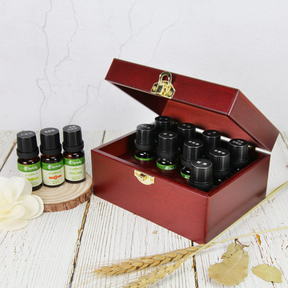 十二格精油木盒-胡桃