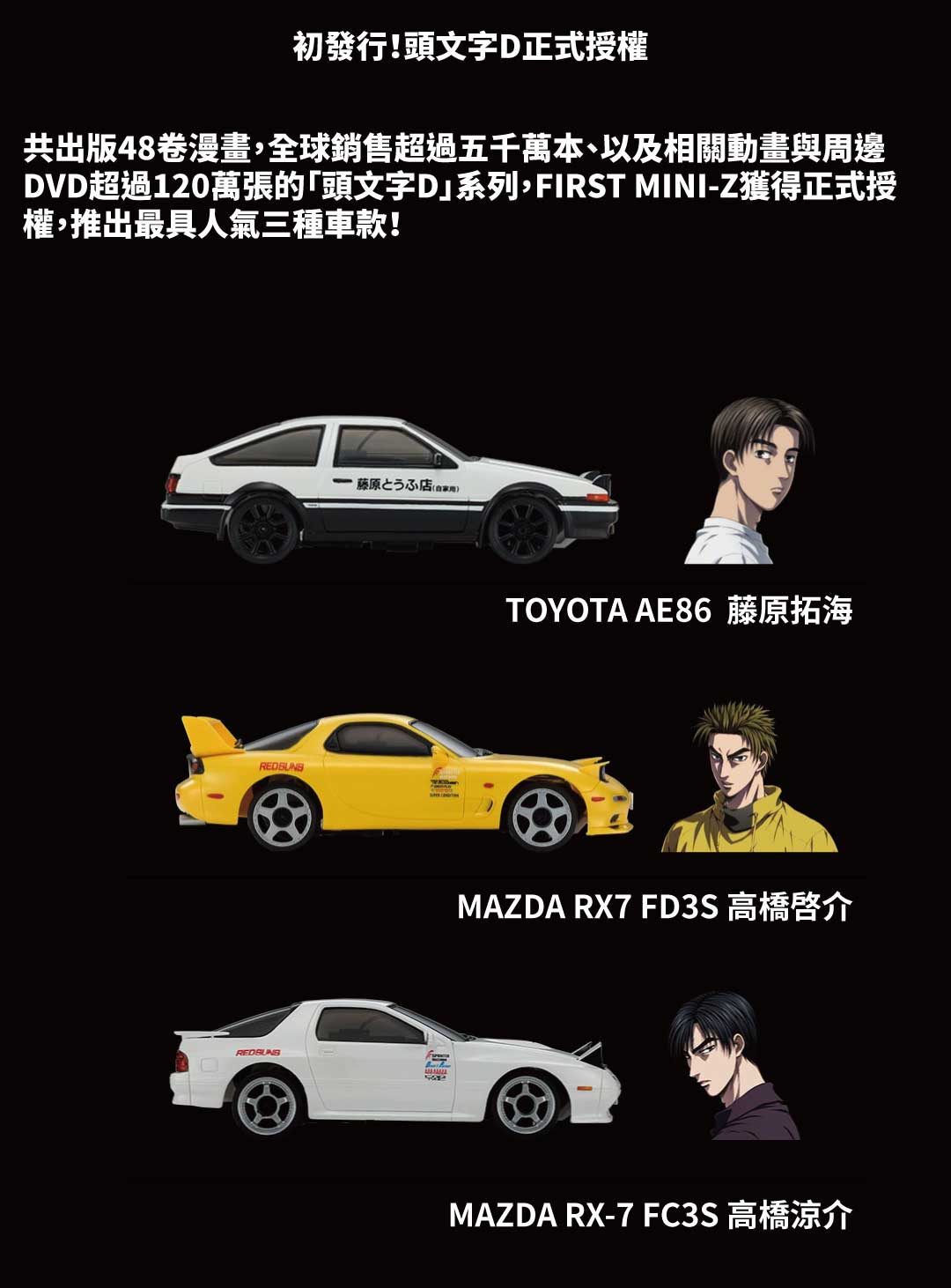 Kyosho First Mini Z系列 頭文字d 高橋啟介mazda Rx 7 藍天模型購物網 Bluesky Model