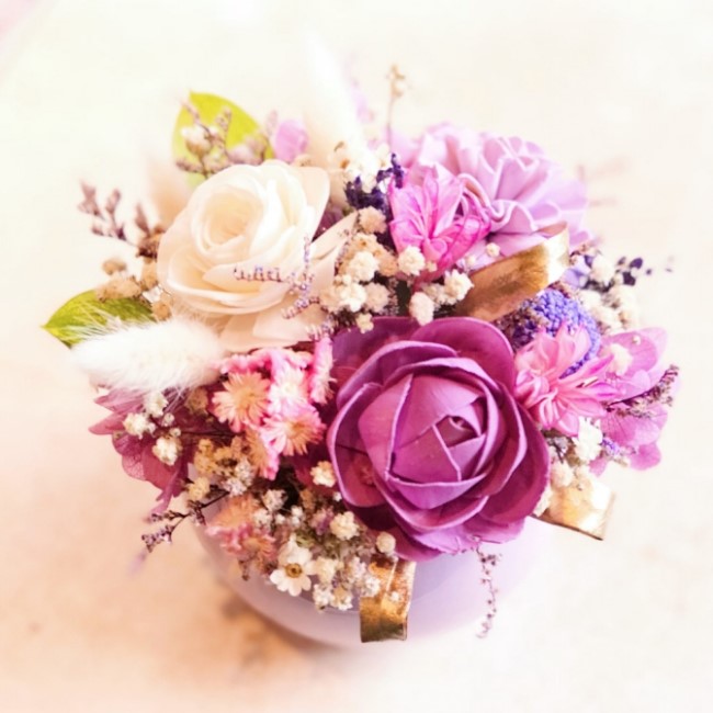 擴香花盆花 粉紫 Nana Magic 手作乾燥花推薦 Nana Magic