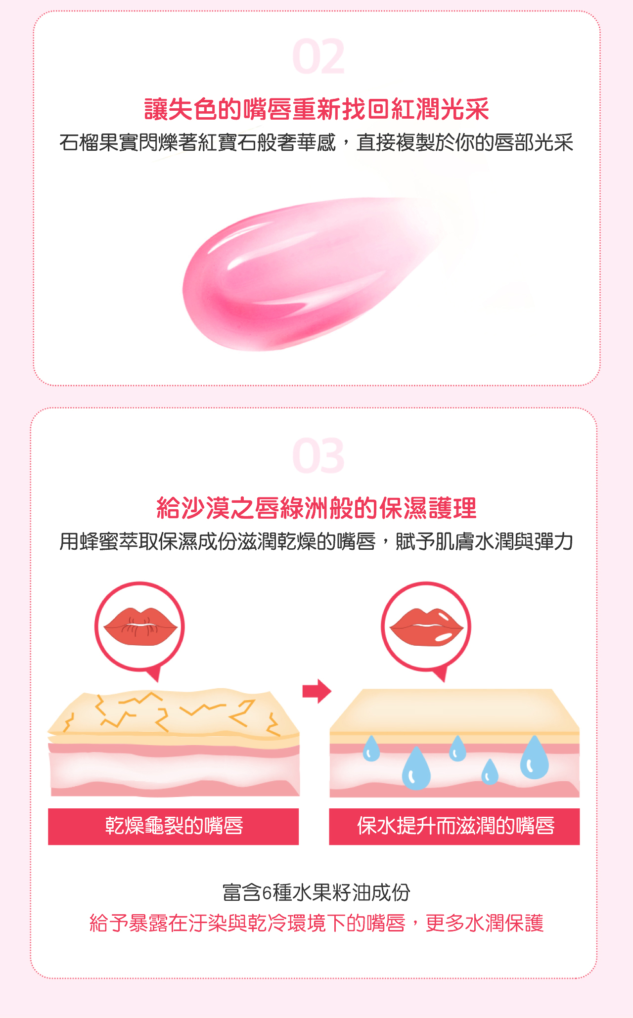 FRUDIA Confirmed Lips Honey Pomegranate Rich Lip Balm Lip Balm - ลิปกลอส - สารสกัดไม้ก๊อก หลากหลายสี