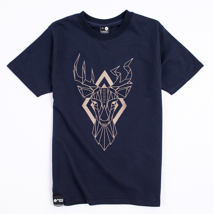 幾何鹿刺繡中性款TEE 幾何鹿刺繡中性款TEE