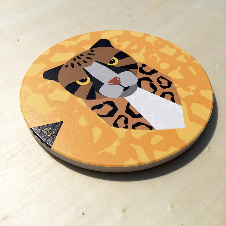 Q版雲豹陶瓷杯墊 Q版雲豹陶瓷杯墊