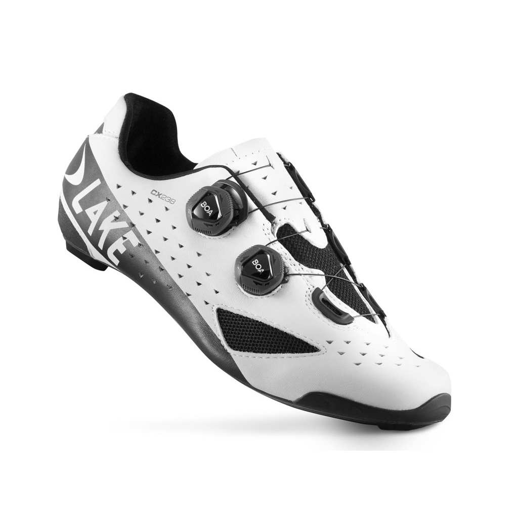 Lake Cx238系列超細纖維皮革 碳纖公路卡鞋 黑 白 Simna Bike