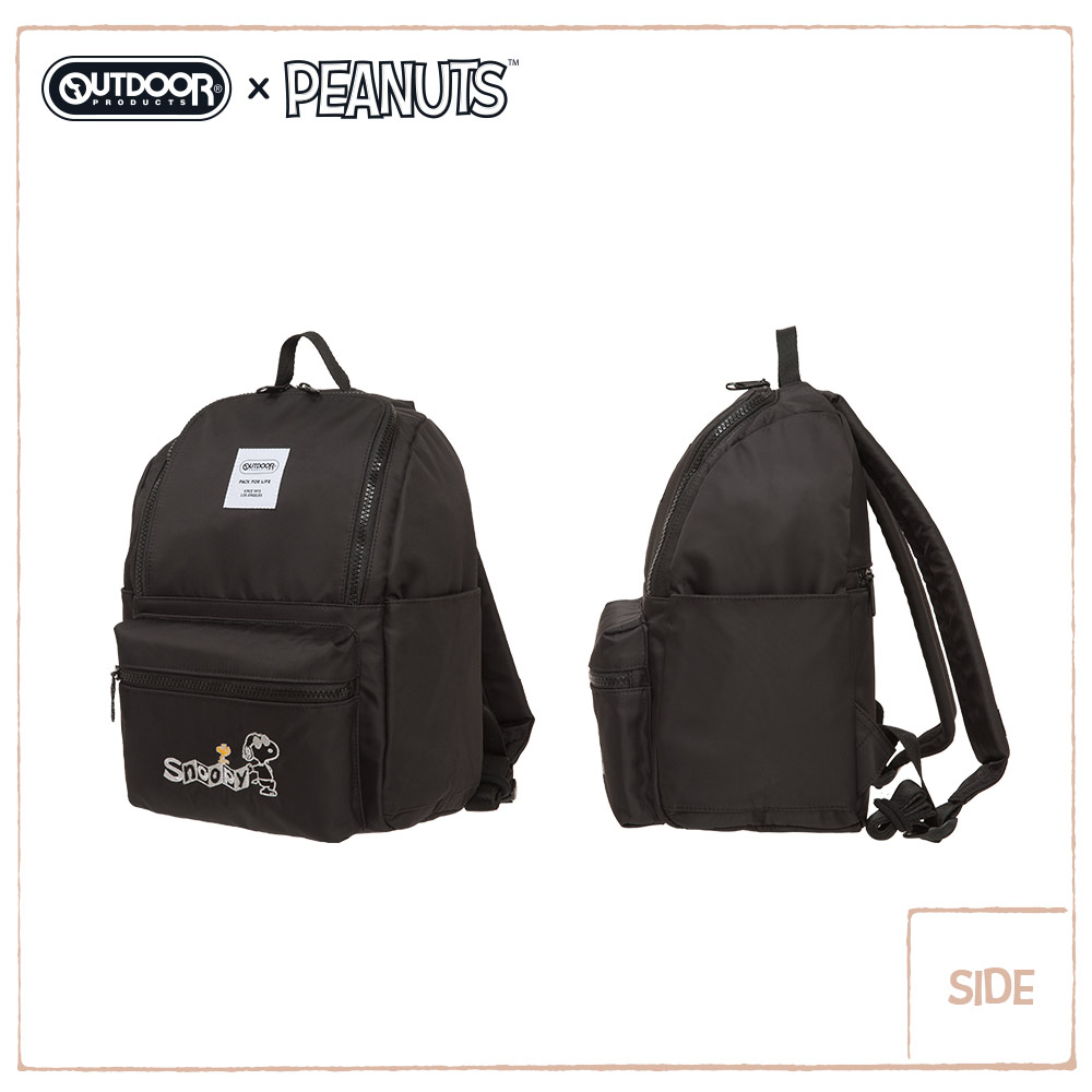 【OUTDOOR】SNOOPY聯名款Lady系列後背包-大-黑色 ODP20C01BK
