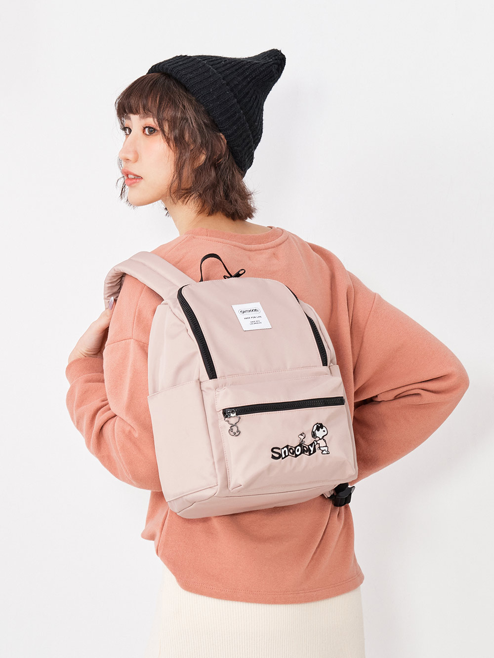 【OUTDOOR】SNOOPY聯名款Lady系列後背包-大-藕紫色 ODP20C01LR