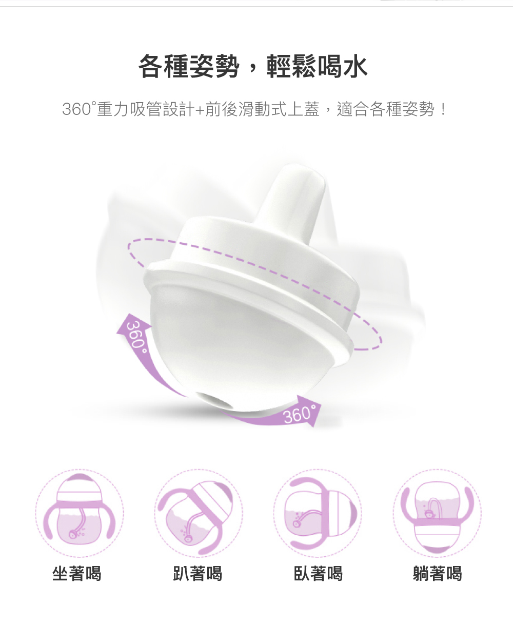 LOCKNLOCK 樂扣樂扣 Tritan幼童吸管水壺/旋蓋款/350ml/粉