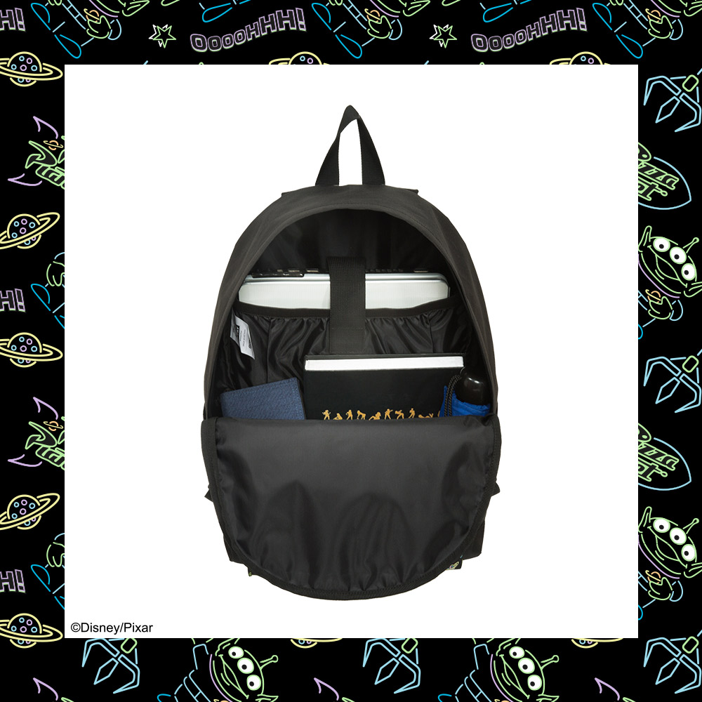 【OUTDOOR】DISNEY聯名款霓虹三眼怪系列後背包-黑色 ODDY21A01BK