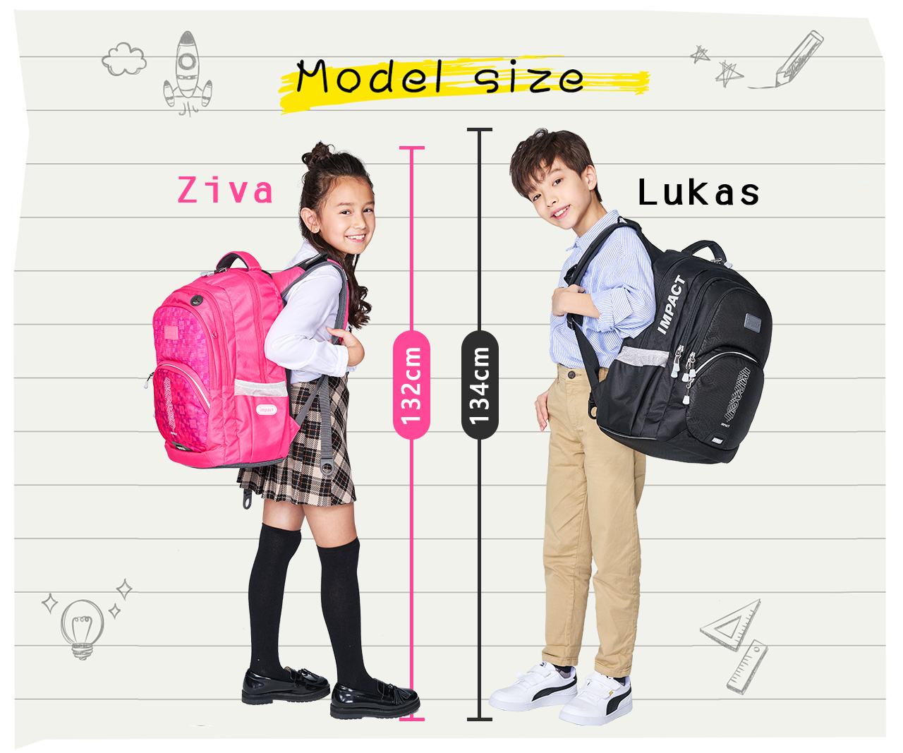 impact 怡寶 - 強化版成長型護脊書包-Pro-大-黑色(IM00385BK)|身高130cm以上適用|精選好禮兩件組(運動襪、筆袋)