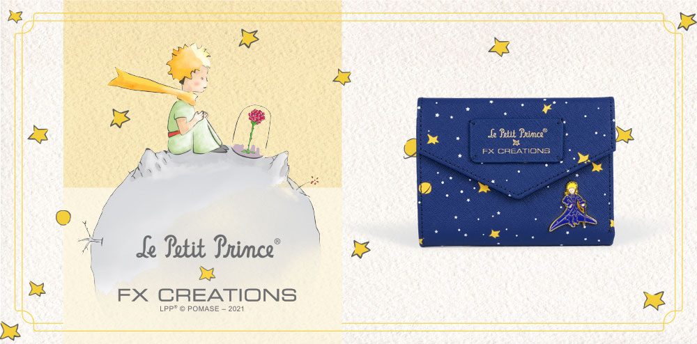 【小王子Le Petit Prince聯名款】閃耀星空系列 真皮三折短夾-星空藍 LPPW76038-98