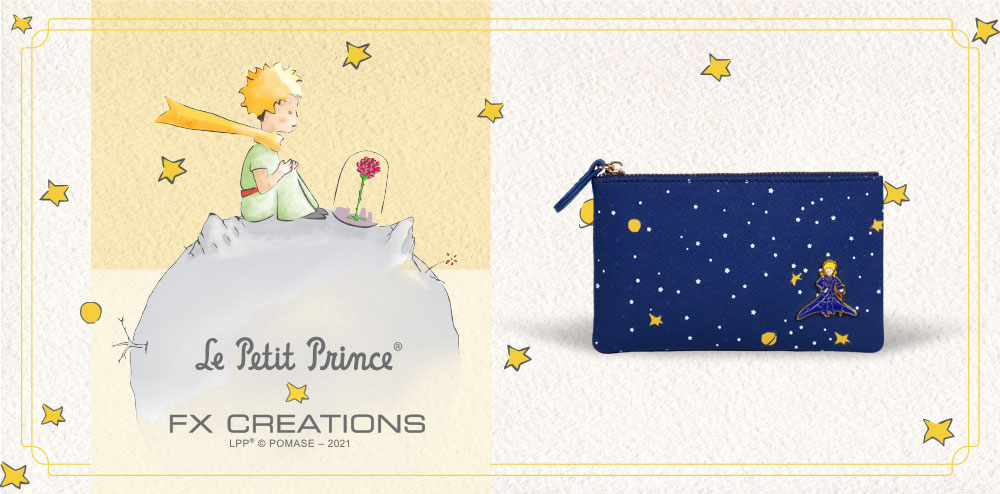 【小王子Le Petit Prince聯名款】閃耀星空系列 真皮零錢包-星空藍 LPPW76039-98